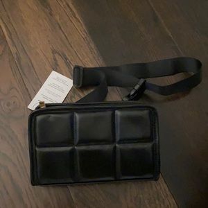 Black trendy belt bag - new with tags. Final sale.
